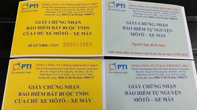 Bảo hiểm xe máy bắt buộc và tự nguyện trên xe máy của PTI