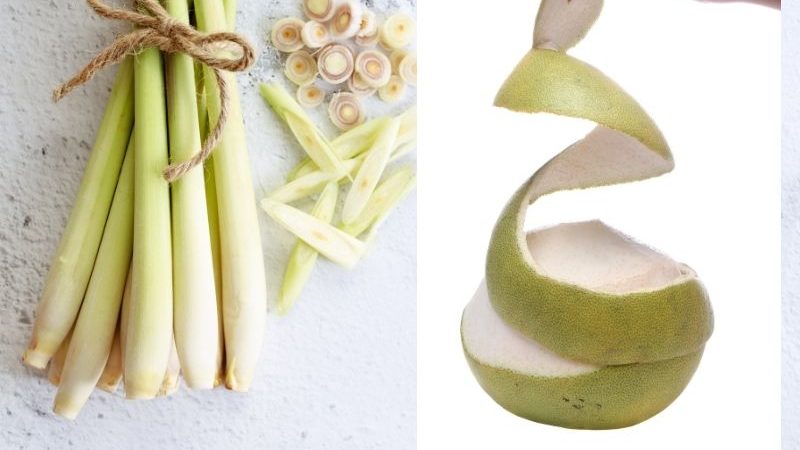 Sả và vỏ bưởi